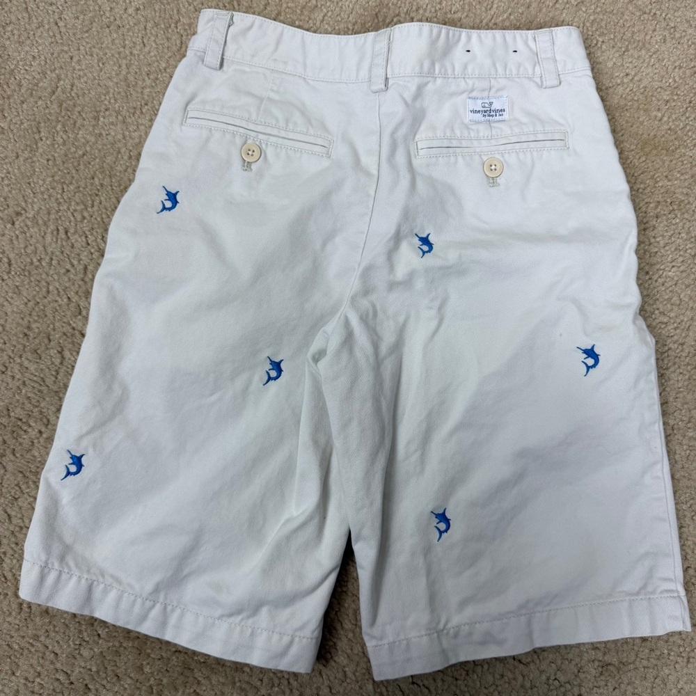 Vineyard Vines Embroidered Shorts Swordfish Pattern Boys Size 14 - Picture 6 of 10